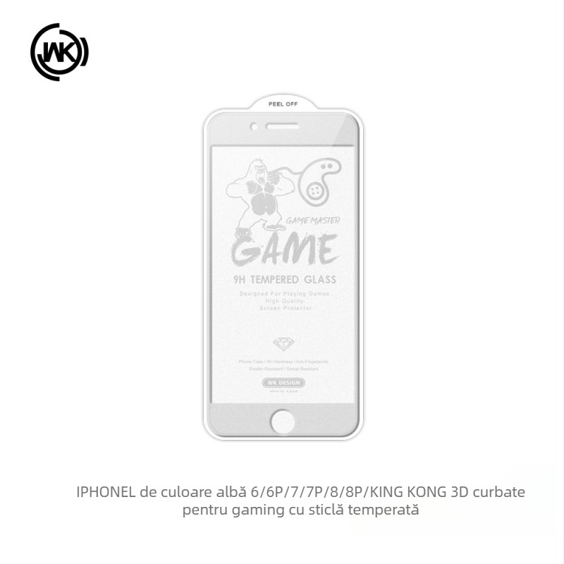 Protecție ecran din sticlă temperată pentru iPhone 14 Pro Max, margini 3D curbate, finisaj mat