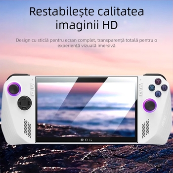 Protecție de ecran din sticlă temperată pentru Asus ROG Ally, consolă de gaming portabilă, cu claritate HD, rezistent la explozii, anti-amprentă, anti-cădere, acoperire completă a ecranului.