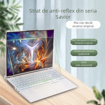 Protecție ecran AR Lenovo Legion Y9000P/Y7000P — PET cu trei straturi, film AR anti-reflexie, 96% transmisie luminoasă, anti-amprentă, acoperit