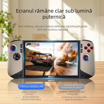 Film AR anti-reflexie pentru MSI Claw8 AI+ – 0,17 mm, transmisie 95%, acoperire completă, anti-amprentare, claritate înaltă