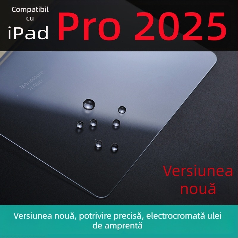 Protecție ecran din sticlă temperată pentru iPad Pro 2024/2025 – ecranul integral, HD, anti-amprentă