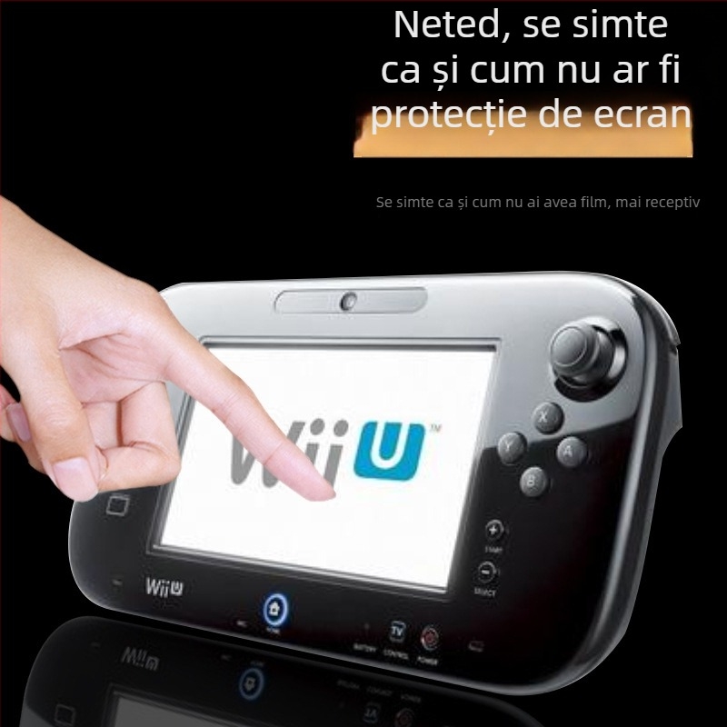 Film pentru ecran Nintendo Wii U, material PET, grosime 0,17 mm, transparanță 96%, anti-reflexie