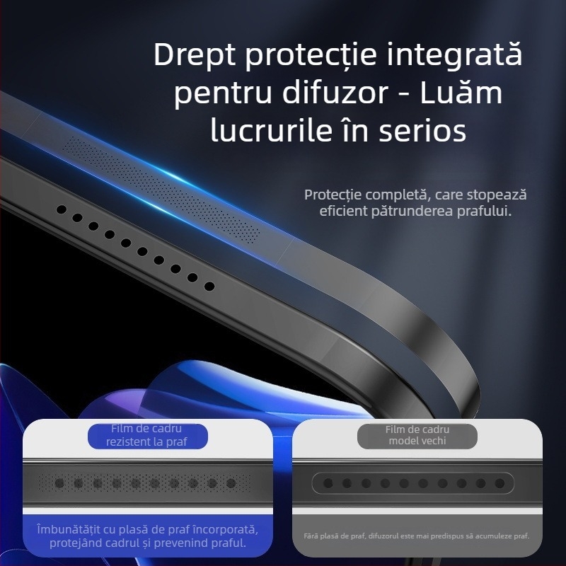 Film protecție margine rezistent la praf pentru Apple iPad Pro 2024 – membrană obișnuită NPK, protecție difuzor lateral