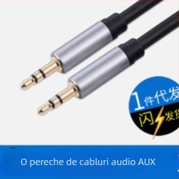 Cablu audio AV 3,5 mm, de la bărbat la bărbat, pentru laptopuri și dispozitive mobile, conductori plăci aur, fir de cupru