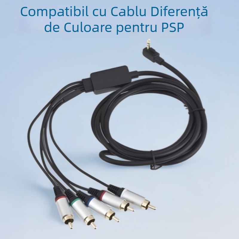 Cablu AV cu diferență de culoare pentru PSP 2000/3000 – miez din oțel acoperit cu cupru, izolație PVC, 150 g
