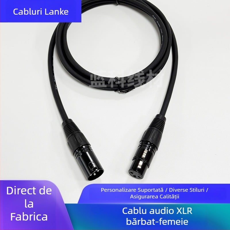 Lanke XLR Cablu audio balansat cu trei conductori, mufă M–F