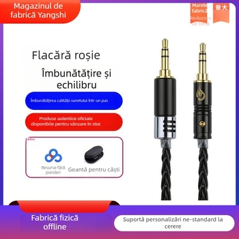 Cablu audio pentru căști Yangshi (model Chiyan) cu nucleu din cupru placat cu argint și conductori din cupru; compatibil MDR-1A, 1000XM4/5, MSR7, SHP9500, 9600, X2HR