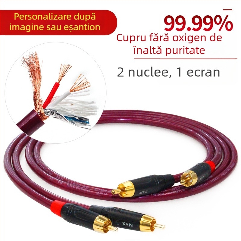 Cablu audio MVS Magic cu 2 nuclee din cupru fără oxigen, pentru home cinema – cablu audio de înaltă fidelitate