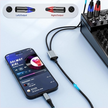 Cablu audio Type-C la 6,35 mm, placat cu nichel, cupru fără oxigen, miez din cupru pur, RoHS certificat