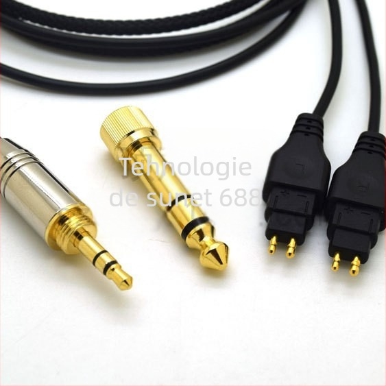 Sennheiser cablu pentru căști din cupru fără oxigen negru împletit HD525 HD545 HD565 HD650 HD600 HD580