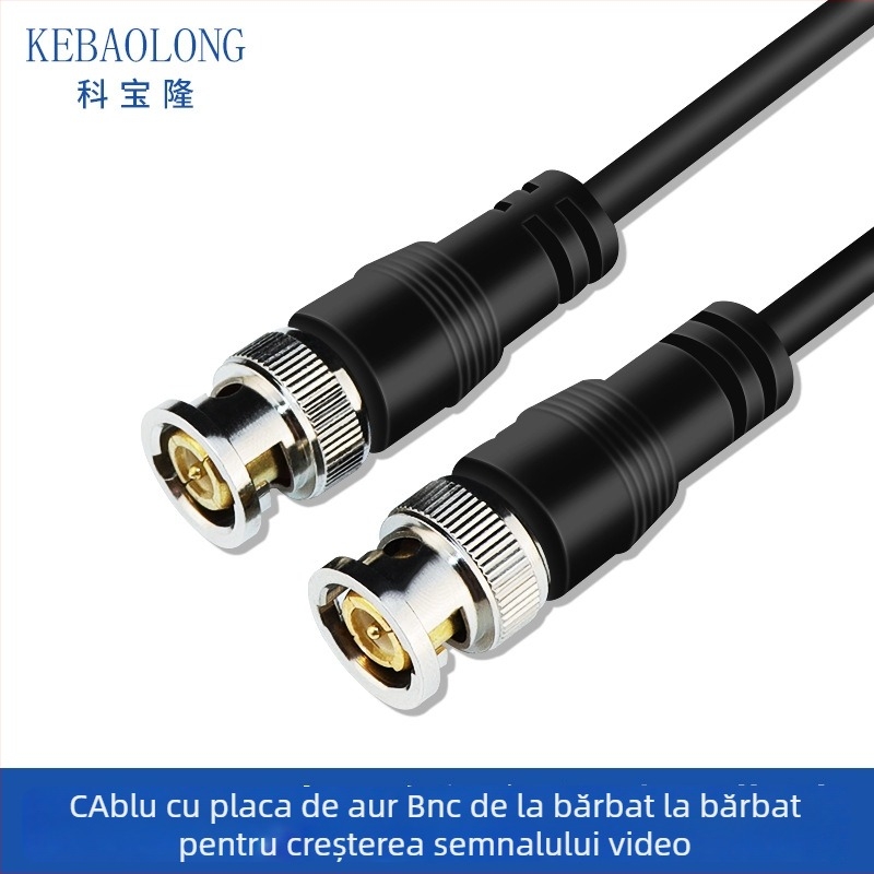 Cobolong cablu de extindere BNC coaxial pentru supraveghere video, înveliș PVC, certificat ROHS