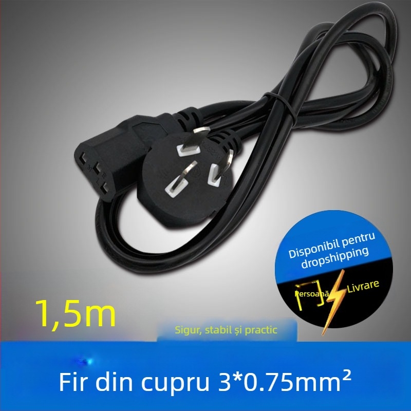 Feinier F10 cablu de alimentare DC cu 3 pini pentru unitatea PC, 1 m, OEM