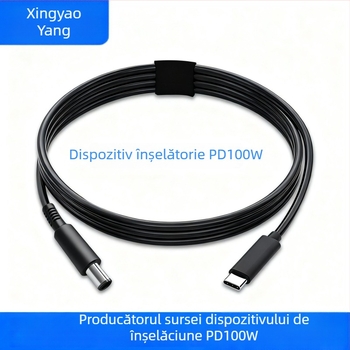 Cablu de alimentare Type-C PD pentru laptop, cu conectori 5521/5525/35135/4017 — până la 100W, lungimi 1 m, 1,5 m sau 2 m