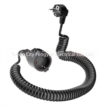 Cablu de extensie cu 3 conductori, PU arcuit, secțiune 1 mm², standard UE, model 008988