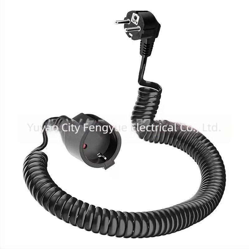 Cablu de extensie cu 3 conductori, PU arcuit, secțiune 1 mm², standard UE, model 008988