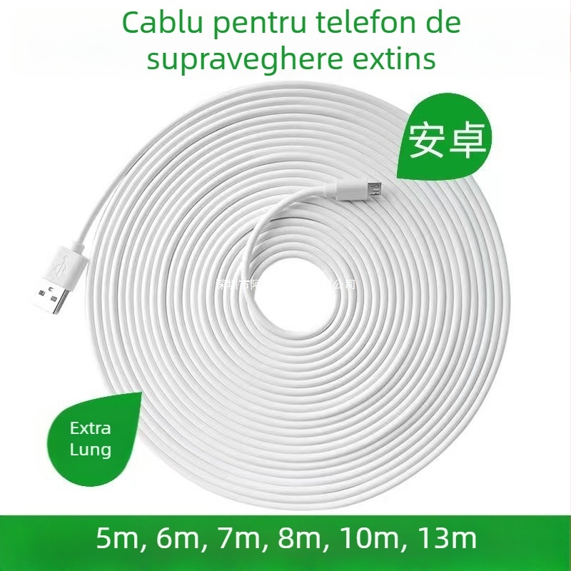 Cablu extensie alimentare pentru cameră USB, Micro-USB și Type-C, conectare unică, încărcare sigură rapidă, 5V