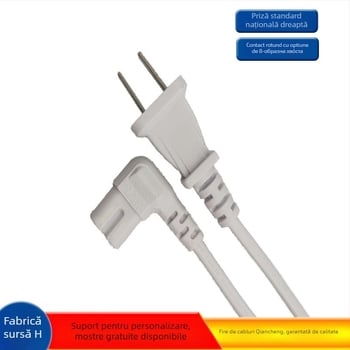 Cablu de alimentare, standard național, conector din cupru, 2 pini, învelitoare PVC; certificat 3C: 2025010204816591