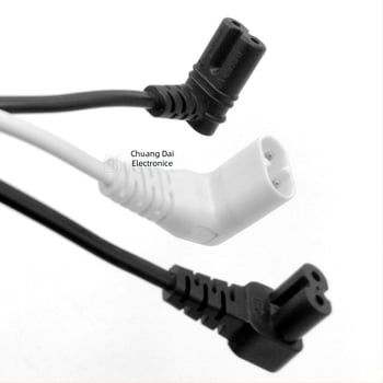 Cablu de alimentare cu formă de opt, C7 la unghi drept, 2 conductori, lungime 0.5/1/1.5 m, 2.5A 250V