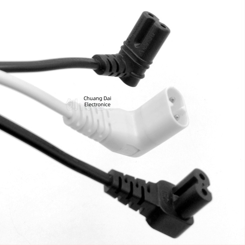 Cablu de alimentare cu formă de opt, C7 la unghi drept, 2 conductori, lungime 0.5/1/1.5 m, 2.5A 250V