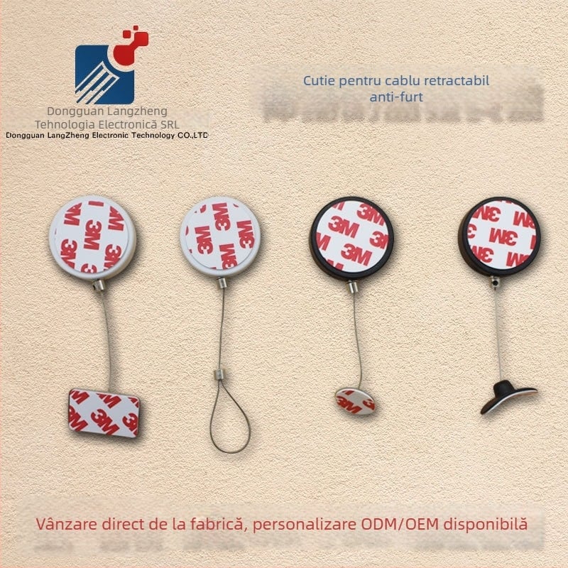 Langzheng Electronics LZ-101 Încuietor cu cablu retractabil antifurt pentru telefonul mobil – fără alimentare, fără interfață, -30°C până la 70°C, umiditate ≤50%