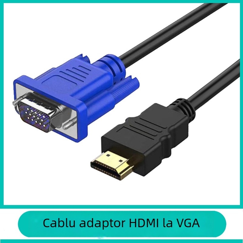 Cablu adaptor HDMI către VGA – HDMI male la VGA male, nucleu din sârmă de oțel acoperită cu cupru, fir din aliaj, lansat în 2023