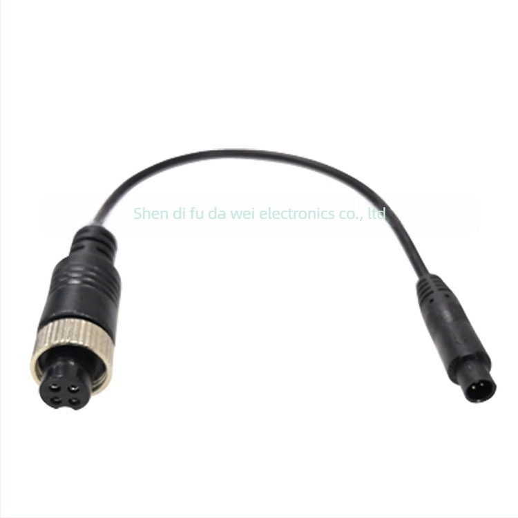 Cablu extensor pentru cameră auto, 4 fire, conductor din cupru pur, izolație PVC, conector BMW femelă 4P, adaptor avion-BMW