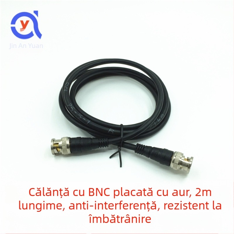 Cablu jumper BNC M–M pentru supraveghere video, conductor din cupru pur, înveliș PVC, conector BNC, procesare personalizată