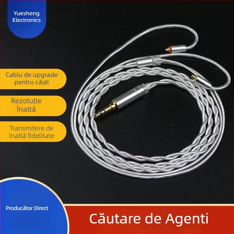 Cablu audio cu conductori din aliaj placat cu argint, Pleasant sound modelul 15, certificat CCC, pentru dispozitive digitale