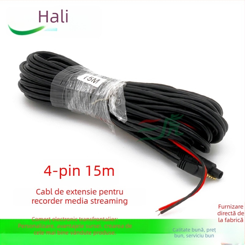 Hali cablu streaming cu 4 pini, miez din cupru gros, tensiune 12–24V
