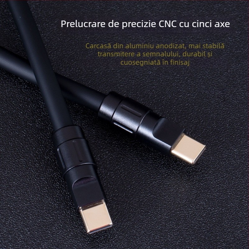 Cablu audio OTG - cupru fără oxigen, placat cu aur, interfață Type-C, certificat UL, Bartok Otg03