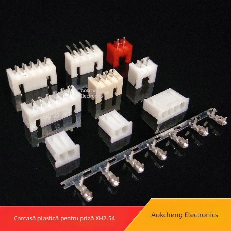 XH serie 2P 2,54 mm header pini drept, izolator PA66, Aokcheng