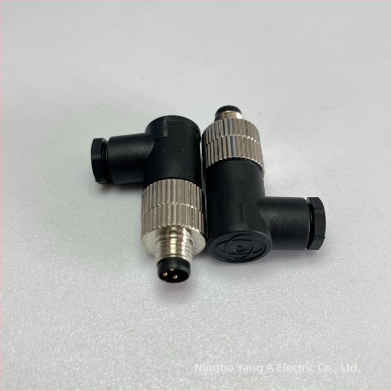 Conector circular M8 etanș, 3 conductori, cuplaj bărbat–femeie, senzor industrial