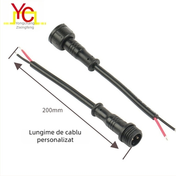 Conector impermeabil M12 pentru vehicule electrice, pentru bandă LED exterioară, 2–5 poli, contacte din cupru fără oxigen