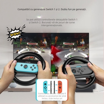 Volan pentru Nintendo Switch / Switch 2 / OLED – Volan mare, ediția Mario Kart