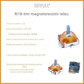 Joystick de joc cu rocker magnetorezistent — compatibil cu Xbox, Sony și Switch Pro controllere; interfață: sudură; durată de viață: 5 milioane de cicluri; material: rășină