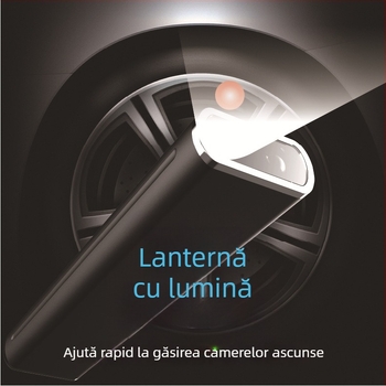 Detector de camere, scanner portabil wireless anti-supravede cu detectie infraroșu; KT2, bandă de frecvență 1-8000, alarmă sonoră și vibrație, tensiune de funcționare 3.7 V, interval 0.1-10.