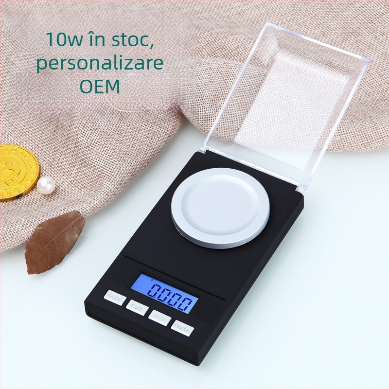Cântar electronic de bijuterii, precizie 0.001 g, cântar de buzunar portabil pentru uz casnic