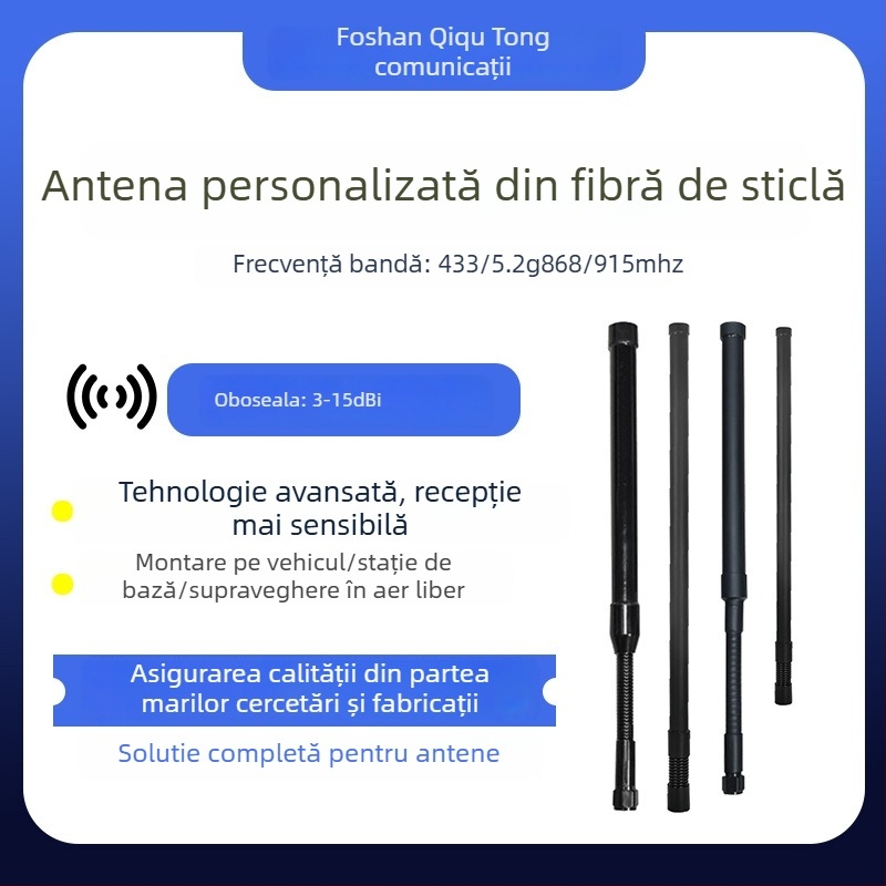 Antena omnidirecțională din fibră de sticlă 902–928 MHz – câștig înalt pentru comunicații