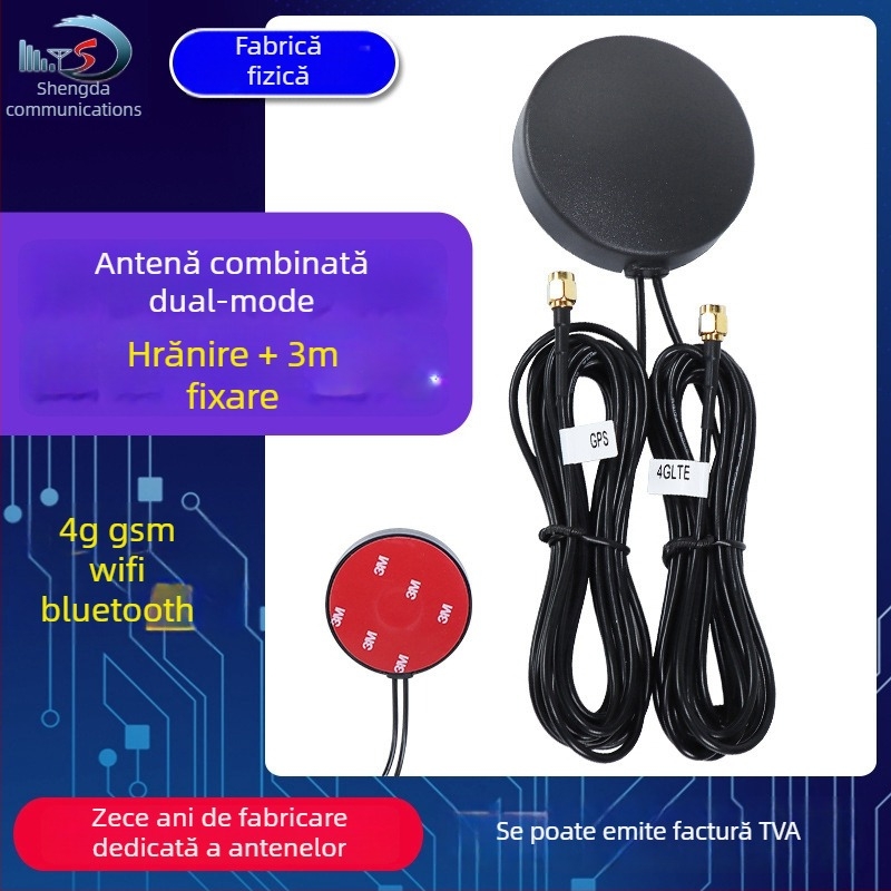 Antena auto două în unu: 4G GPS și BeiDou 5G, navigație GSM și Wi-Fi cu câștig ridicat