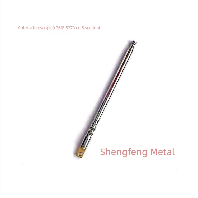 Shengfeng antenă radio telescopic din oțel inoxidabil, model 5273III, greutate 0,085 kg