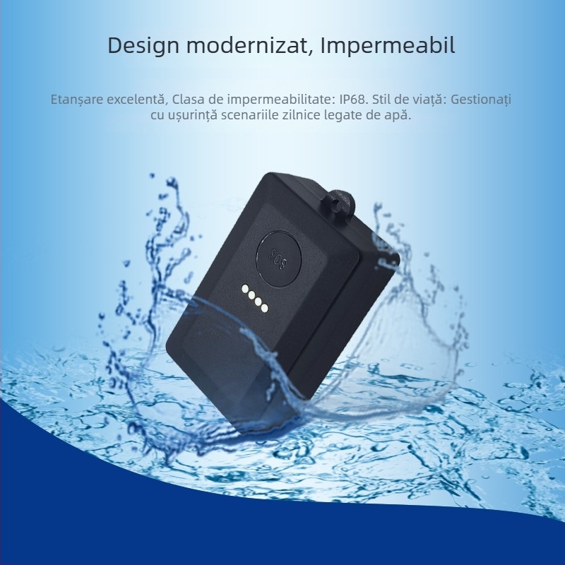 GPS tracker pentru animale de companie, versiune globală, autonomie lungă a bateriei, impermeabil, reîncărcabil