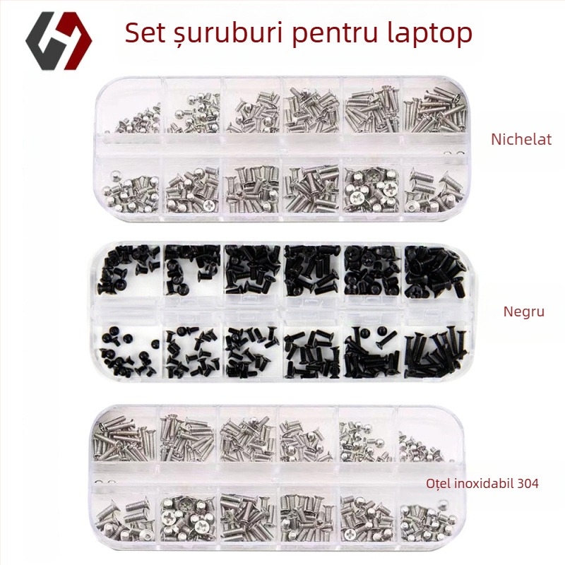 Kit șuruburi pentru laptop cu cap încastrat, șuruburi mici, standard GB 819, clasele A/B/C