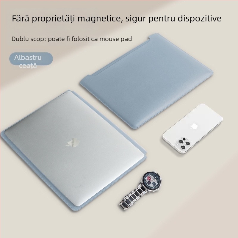 Geantă interioară pentru MacBook Pro și Air – piele sintetică; Brand: XULIS; Compatibil cu MacBook Pro, MacBook Air