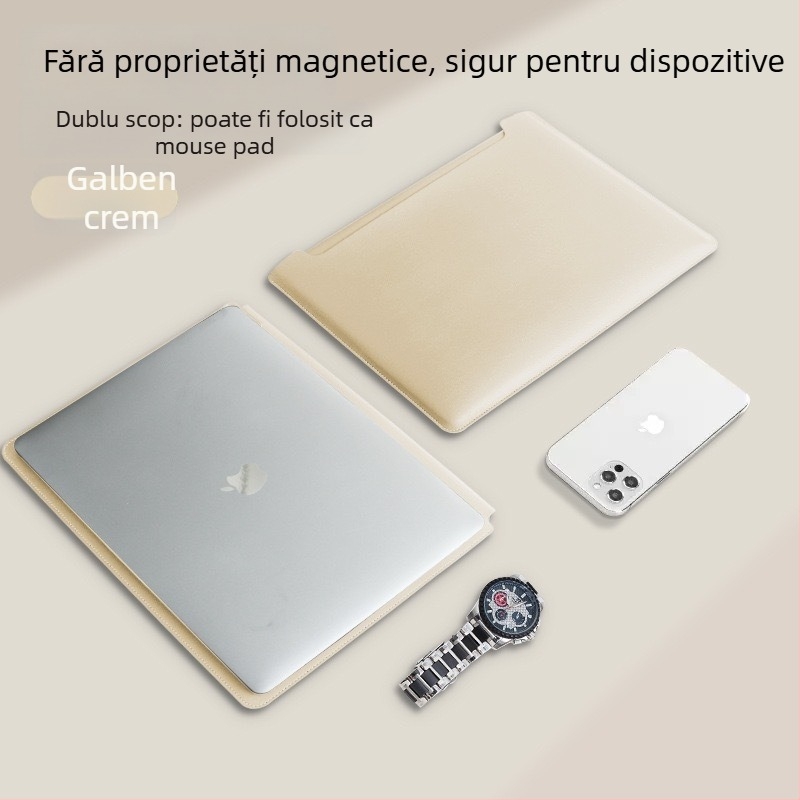 Geantă interioară pentru MacBook Pro și Air – piele sintetică; Brand: XULIS; Compatibil cu MacBook Pro, MacBook Air