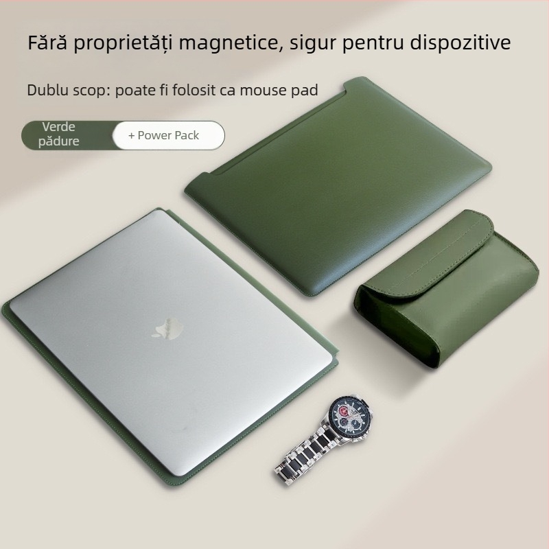 Geantă interioară pentru MacBook Pro și Air – piele sintetică; Brand: XULIS; Compatibil cu MacBook Pro, MacBook Air
