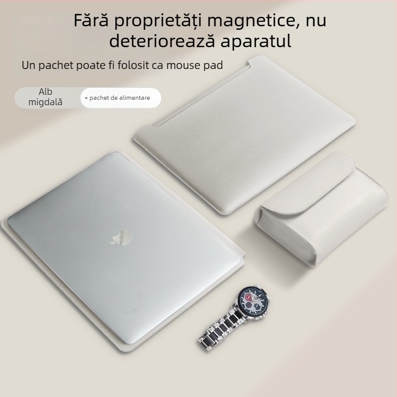 Geantă interioară pentru MacBook Pro și Air – piele sintetică; Brand: XULIS; Compatibil cu MacBook Pro, MacBook Air