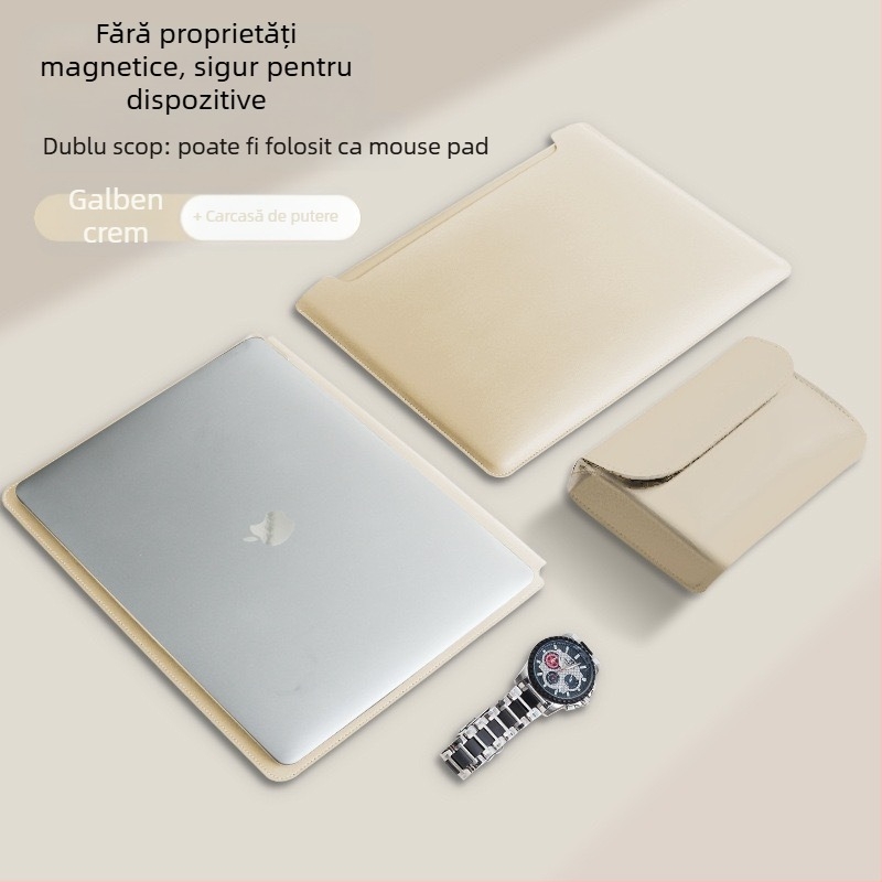 Geantă interioară pentru MacBook Pro și Air – piele sintetică; Brand: XULIS; Compatibil cu MacBook Pro, MacBook Air