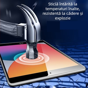 YMWL folie de protecție ecran din sticlă temperată pentru iPad — margine dreaptă, claritate HD, anti-amprentă, rezistent la căderi, acoperire completă a ecranului