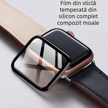 MOOCA folie de protecție a ecranului din sticlă securizată pentru iWatch – HD, antiamprente, suprafață curbată, adeziv complet