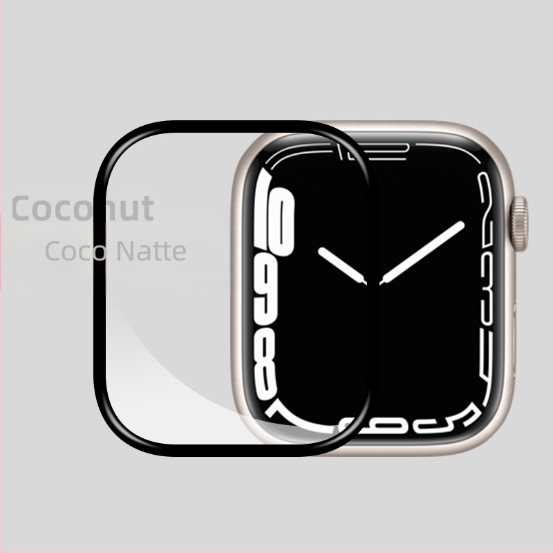MOOCA folie de protecție a ecranului din sticlă securizată pentru iWatch – HD, antiamprente, suprafață curbată, adeziv complet